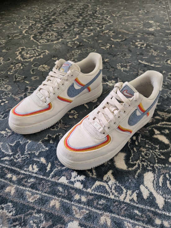 Nike Shoes - Nike Air Force 1 '07 LV8 Sail Denim Swoosh